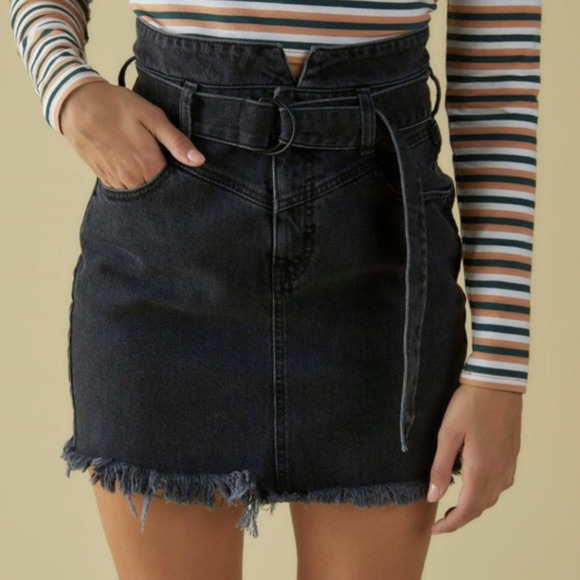 Black Denim Mini Skirts